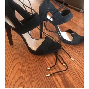 Zara brand new lace sandals black